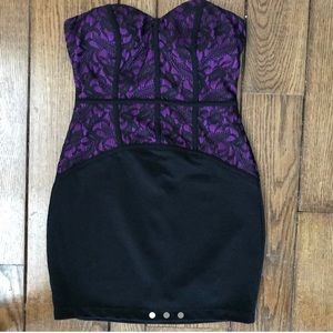 Black and Purple Cocktail Dress